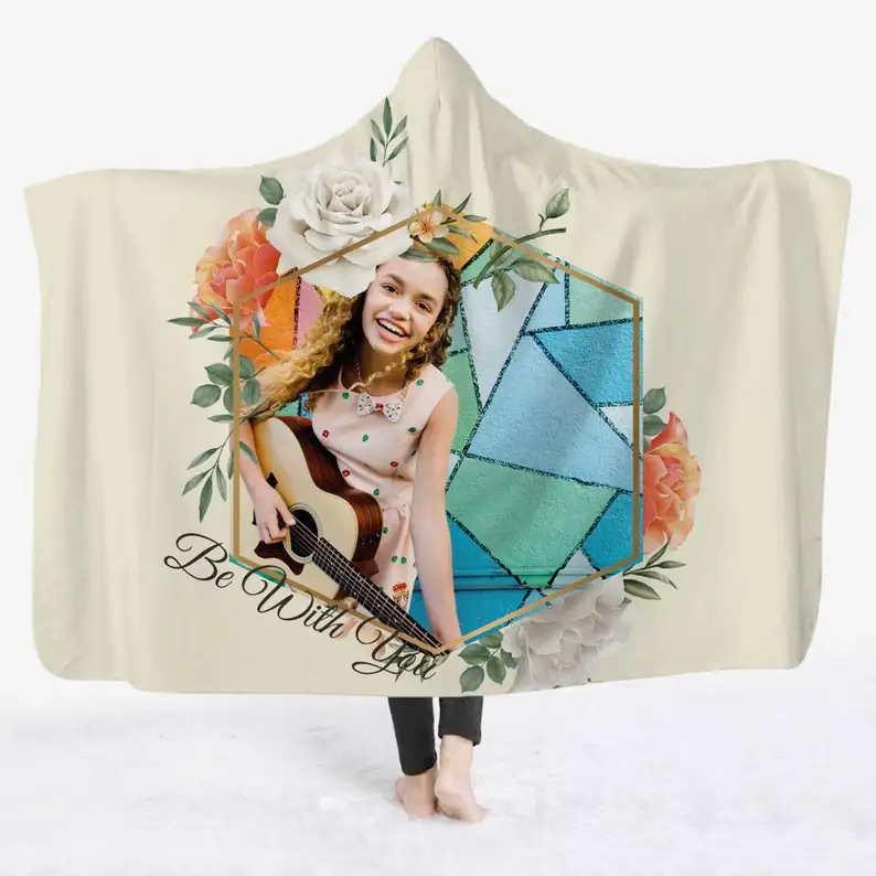 

Personalized Kids Girl Photo Grid Blanket | Specially Made Fleece Wearable Blanket | Picture, Text, Font, Color Customizable| Fl