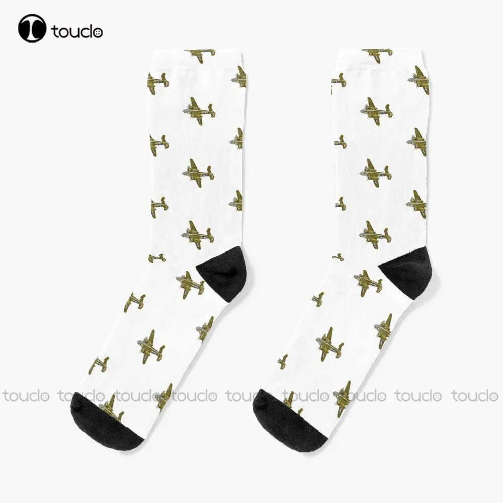 

B25 Mitchell Aircraft Socks Halloween Socks Men High Quality Cute Elegant Lovely Kawaii Cartoon Sweet Cotton Sock New Popular
