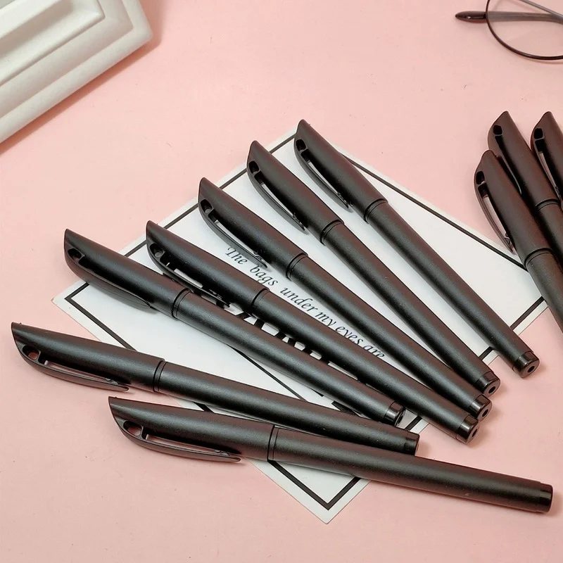 

Высококачественная чернильная ручка 10 черных, синих, красных гелевых чернил, новая пластиковая деловая офисная фоторучка