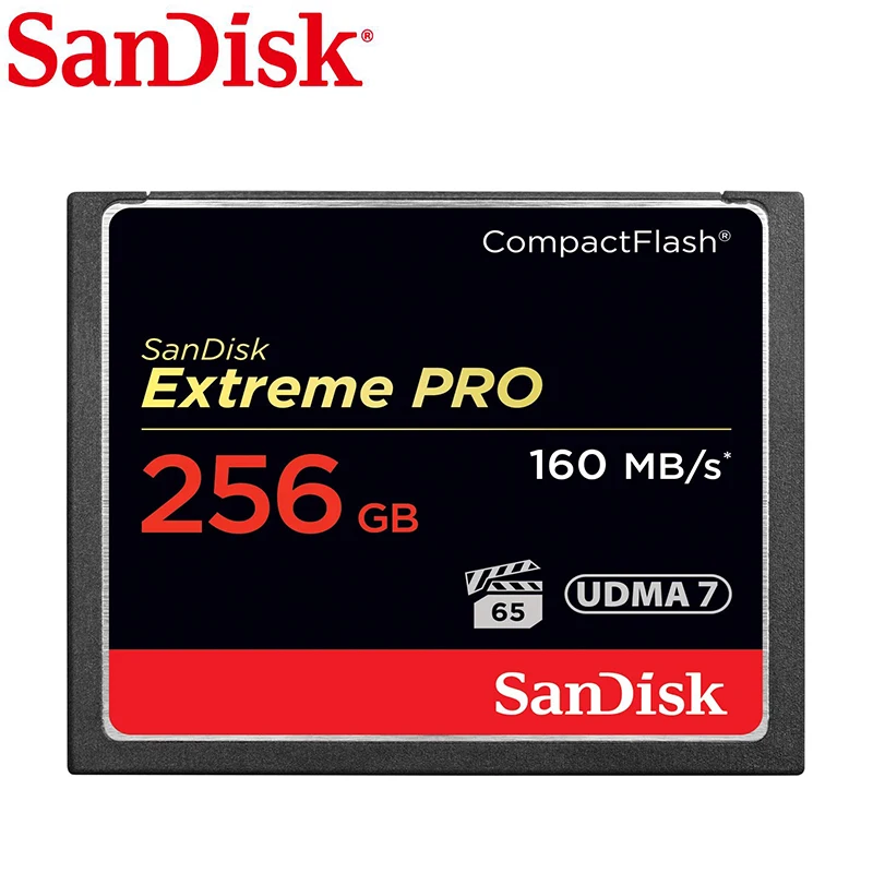 Sandisk CF Memory Card 4K 32GB 128GB UDMA 7 160MB/S High Speed Compact Flash CF Card 64GB 256GB Flash Memory CF Card For Camera