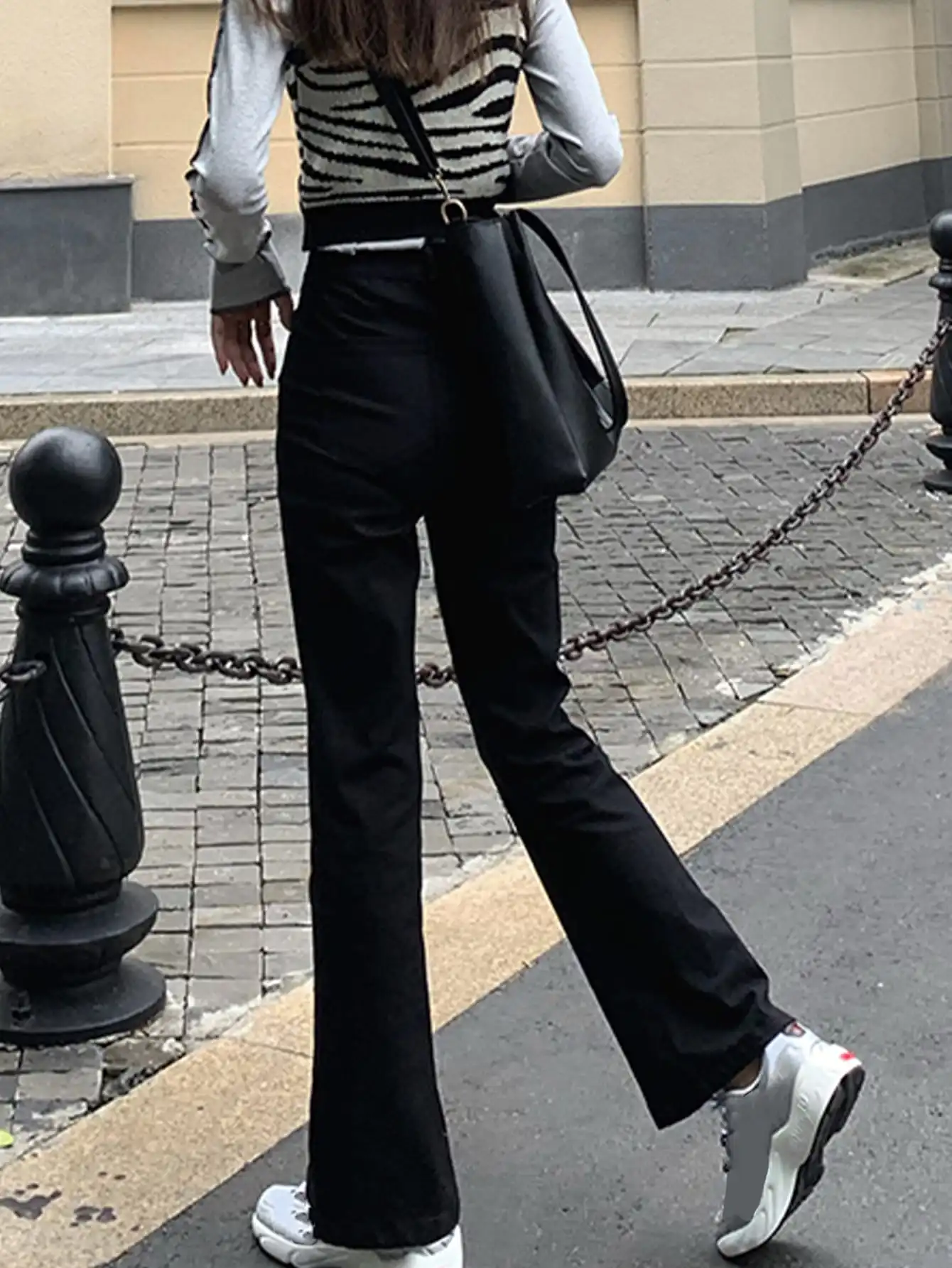 Популярные осенние джинсы с высокой талией и кисточками новые сексуальные