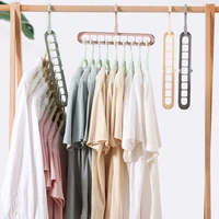9 hole clothes hanger organizer space saving hanger multi function folding magic hanger drying racks scarf clothes storage