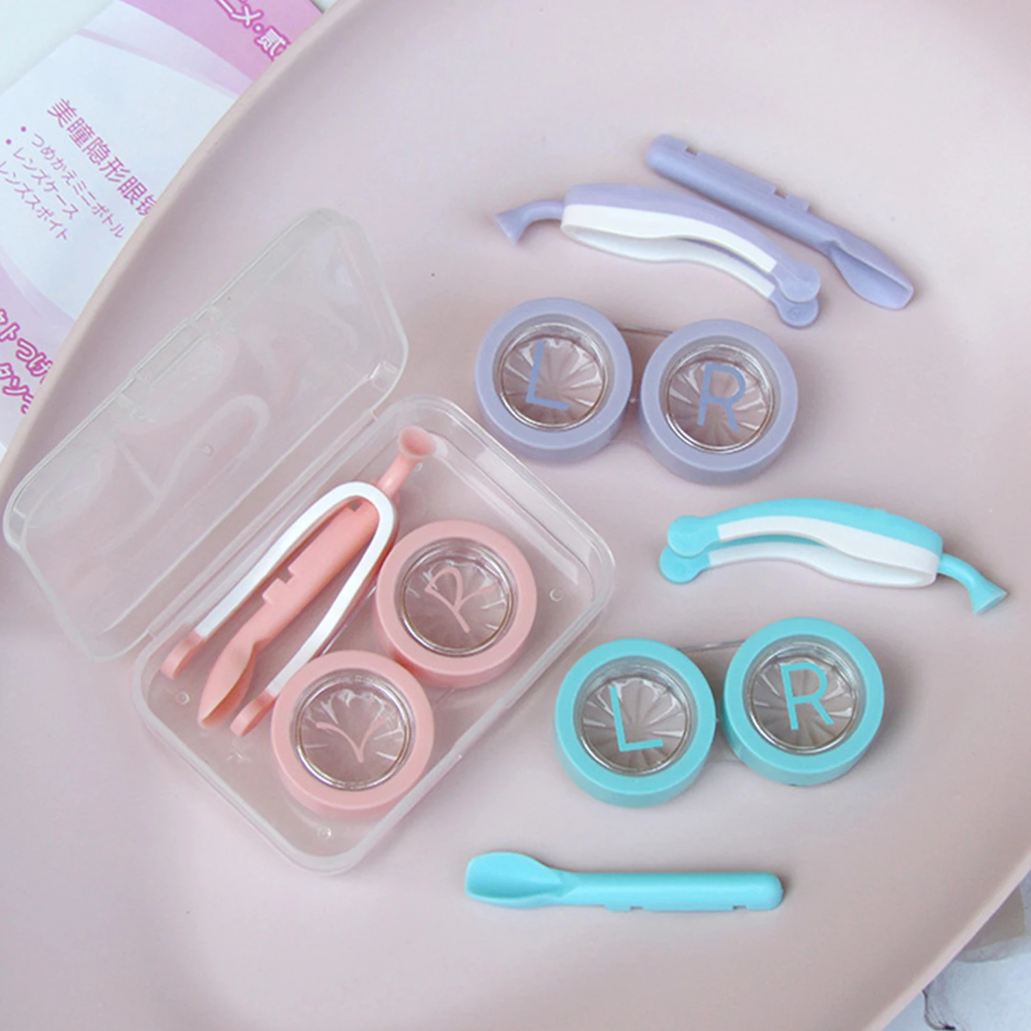 

Portable Contact Lens Case Clip Stick Tweezers Solid Women Men Contact Lenses Tweezers Suction Stick Eyes Care Tool Kit Storage