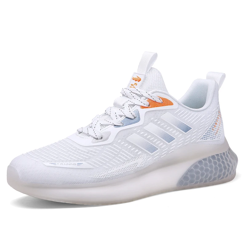 

Huangzhe new men's running shoes light sneakers breathable mesh elastic outdoor sports fashion casual shoes jogging shoes 2022