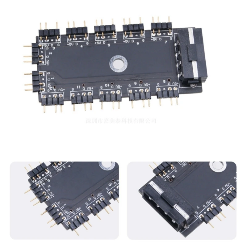 Улучшает визуальные эффекты ПК 5 В 3-контактные разъемы ARGB Концентратор