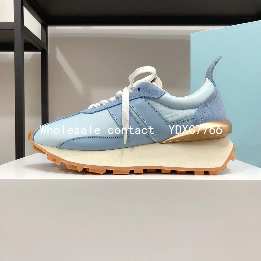 New couple leisure sports shoes women's 2022 spring and summer thick bottom increased Korean lace up gym running shoes platform