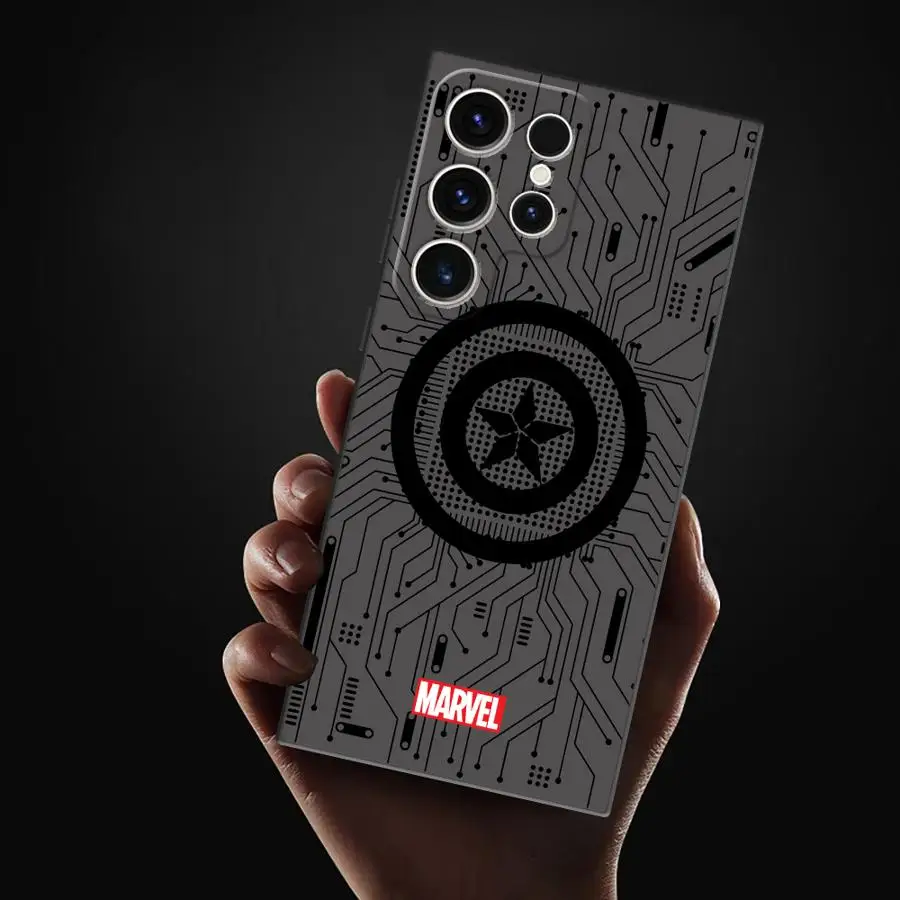 Фото Чехол для телефона с логотипом Marvel Hero для Samsung S21 S23 S22 S24 S25 Plus S21 S22 S23 S24 S25 Ultra S21 S23 S20 FE Matte №4