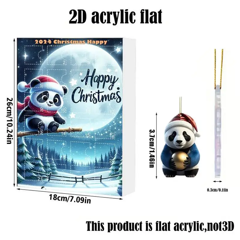 Календарь с пандой и обратным отсчётом 24 дня