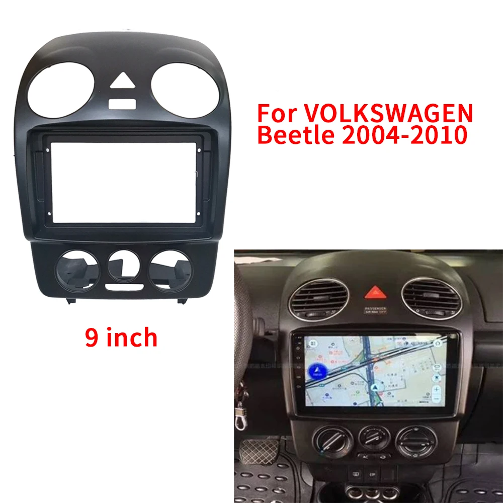 

BYNCG 2 din 9 inch Car android dvd gps ABS Plastic Frame For VOLKSWAGEN Beetle 2004-2010 Screen Dask Kit Fascia Frame