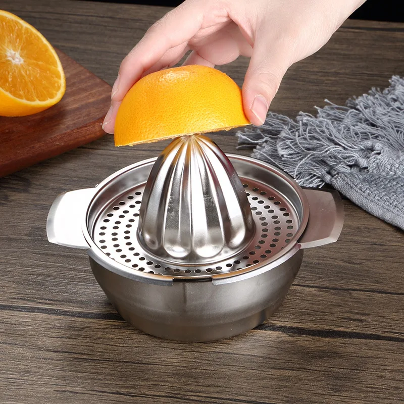 

Portable Lemon Orange Manual Fruit Juicer 304 Stainless Steel Kitchen Accessories Tool Citrus Raw Hand Pressed Juicer Maker
