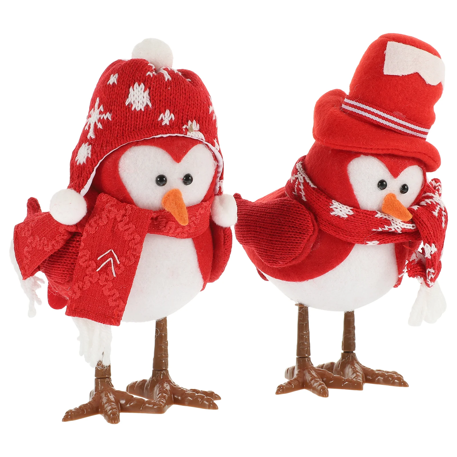 

2pcs Christmas Bird Decoration Lighted Bird Model Christmas Bird Adornment Holiday Gift Option