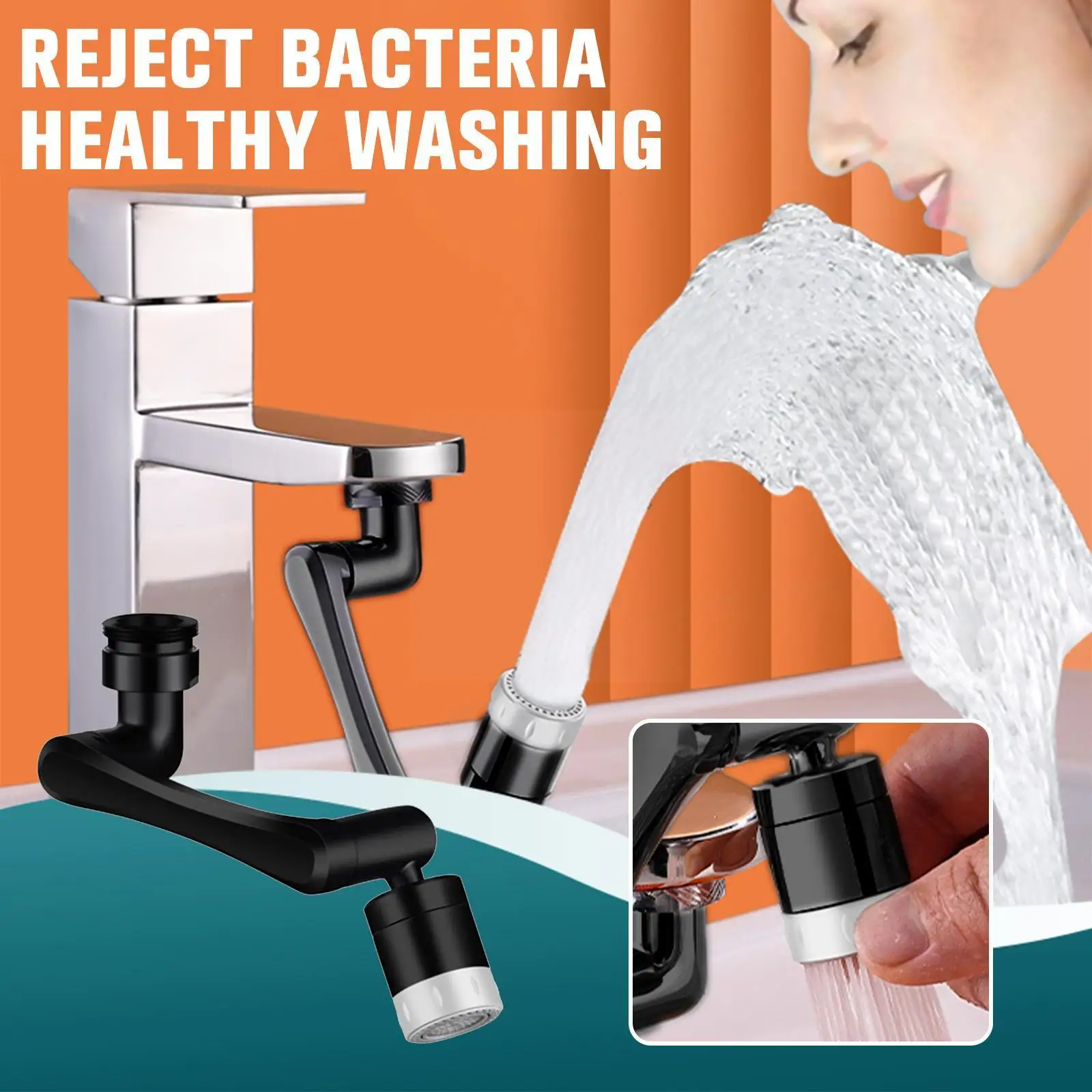 

2 Modes 1080° Rotatable Bubbler High Pressure Water Extender Bathroom Supplies Kitchen Kitchen Gadgets Saving Faucet Access M1d3
