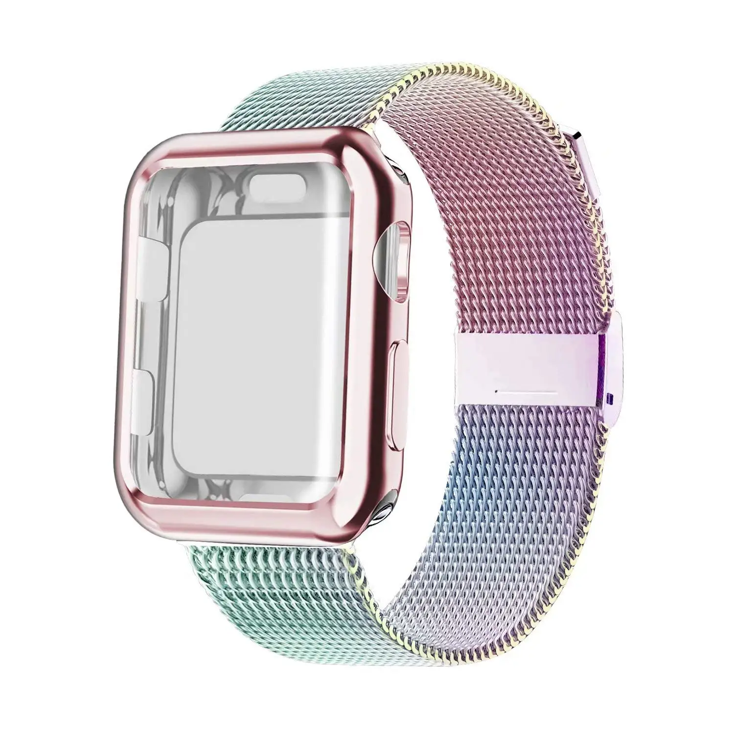 Фото Чехол и ремешок для Apple Watch band 45 мм 41 мм, плетеная петля для iwatch series 5 4 3 SE 6 7, 42 мм 38 мм 44 мм 40 мм №2