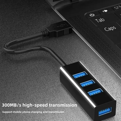 Портативный 4-портовый концентратор USB 3.0, высокоскоростной разделитель USB-кабеля, удлинительные кабели для зарядного устройства, USB-разветвитель, адаптер OTG для телефона, ПК 30/120 см