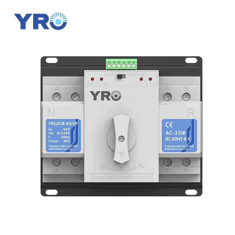 400 В переменного тока 63 А 2P однофазный автоматический переключатель ATS двойной