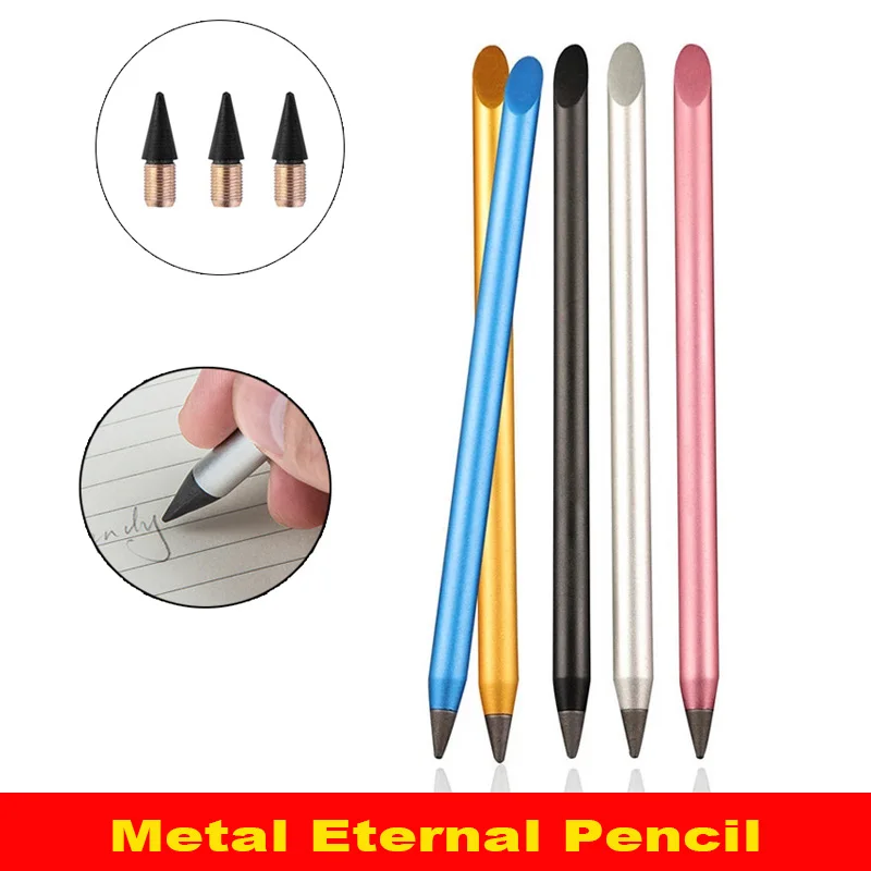 

Metal Eternal Pencil Unlimited Writing New Technology Novelty No Ink Pen Art Sketch Magic Pencils Painting Supplies Stationery