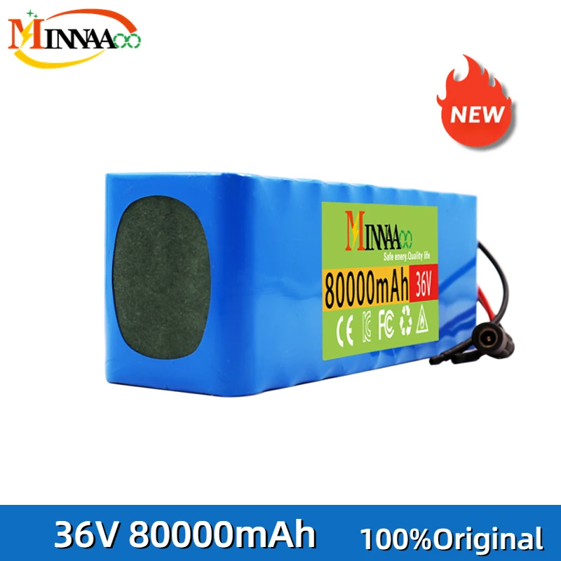 

Upgraded 36V 100Ah battery18650 10S4P 500W high power batteries 42V 20000mAh Ebike electric bicycle with BMS Protection+Charger