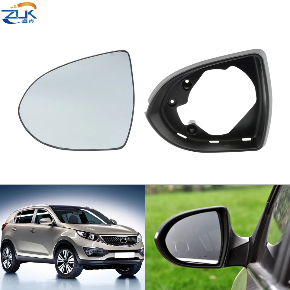 

ZUK Exterior Mirror Bezel Panel Housing Glass Lens For KIA Sportage R 2012-2017 Rearview Side Mirror Frame