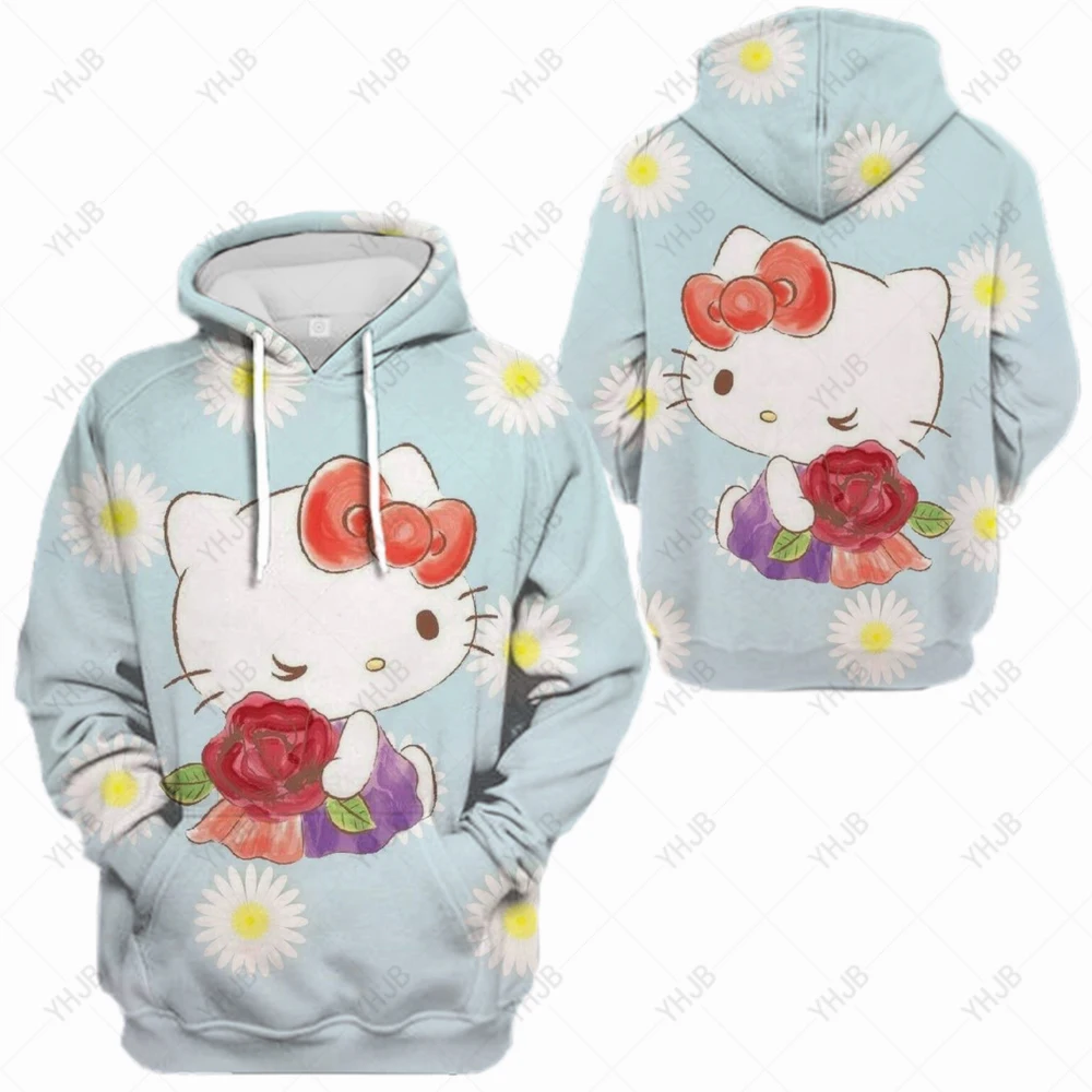 

Japanese Kawaii Anime Cartoon Hello Kitty Hoodie Women's Kawaii Hoodie Hello Kitty Harajuku Cartoon Kawaii Sweatshirt Women
