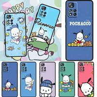 pochacco cute sanrio for xiaomi redmi note 11 10 11t 10s 9 9s 8 7 5g 4g soft tpu black phone case funda coque capa cover shell
