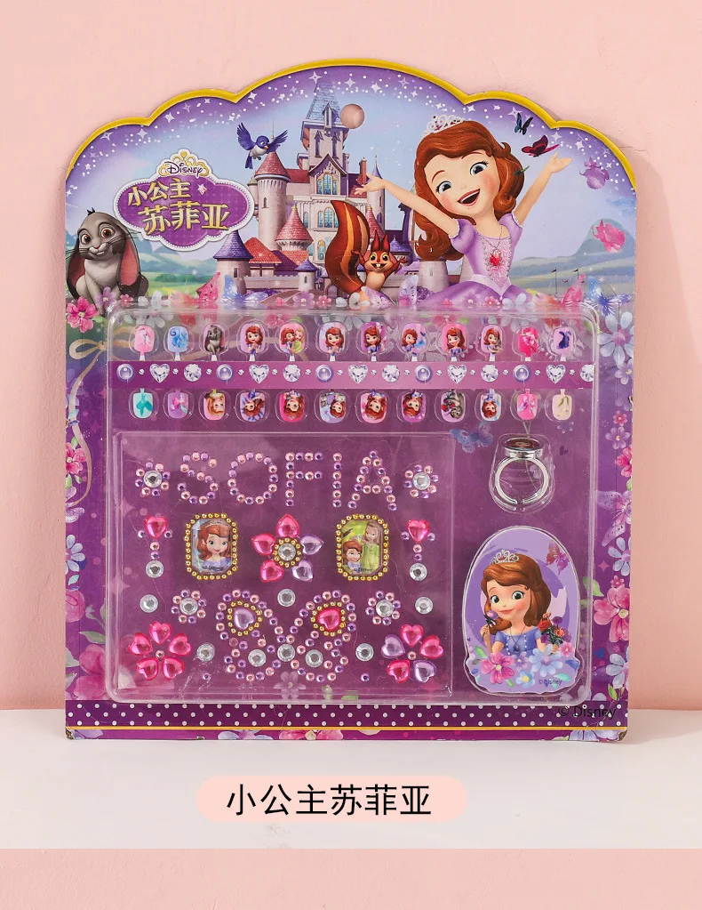 Disney girls frozen 2 Princess elsa Anna Sophia princess Nail Stickers Toys Cartoon gift toys