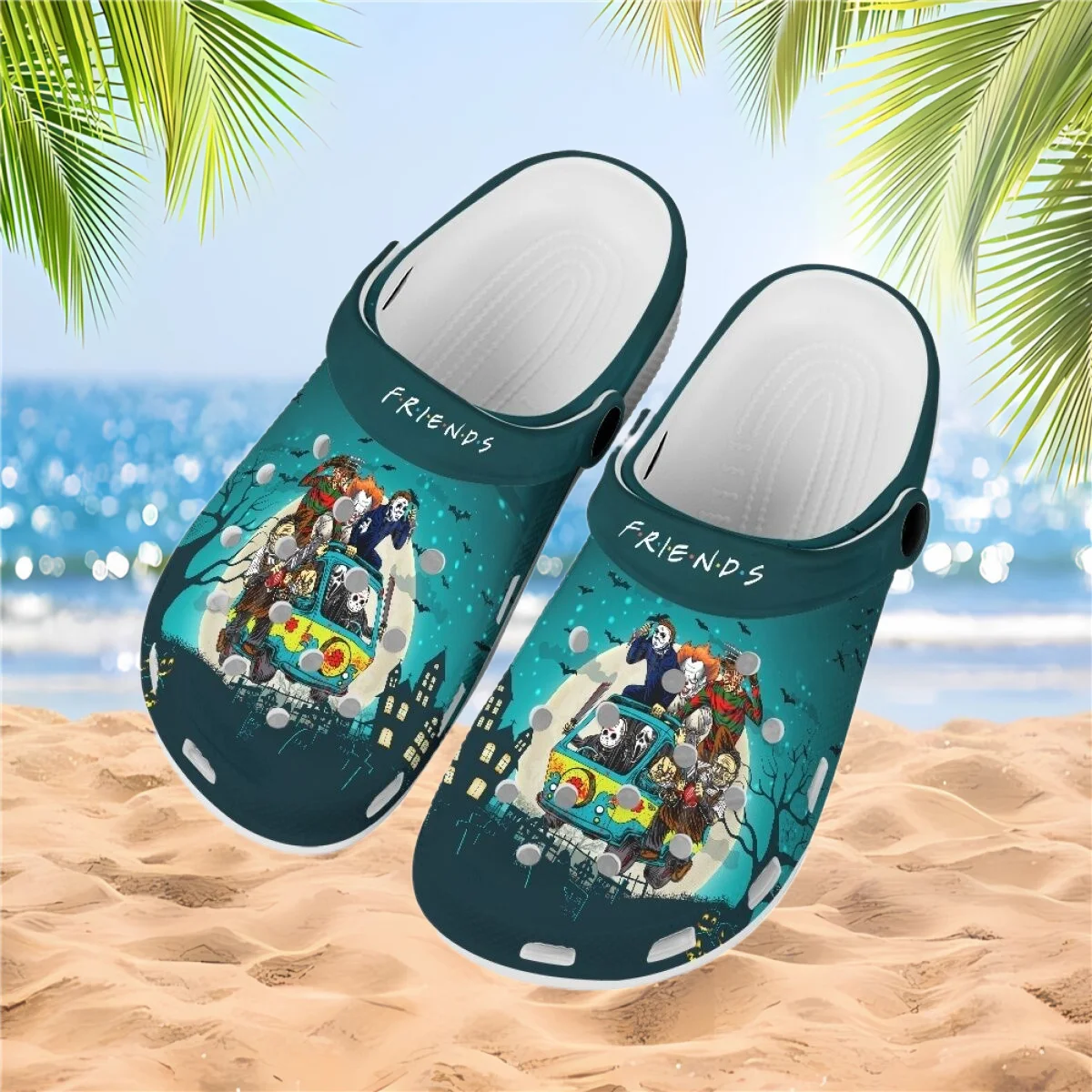 

Летние пляжные тапочки INSTANTARTS для женщин и мужчин, обувь с отверстиями для воды, Популярные пляжные тапочки унисекс на плоской подошве