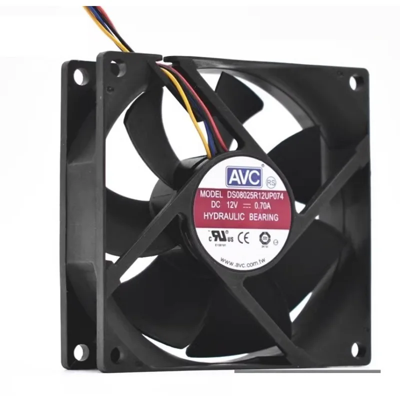 Новый вентилятор ЦП для AVC DS08025R12U 12 В 8025 А а 8 см шасси ШИМ регулирования скорости