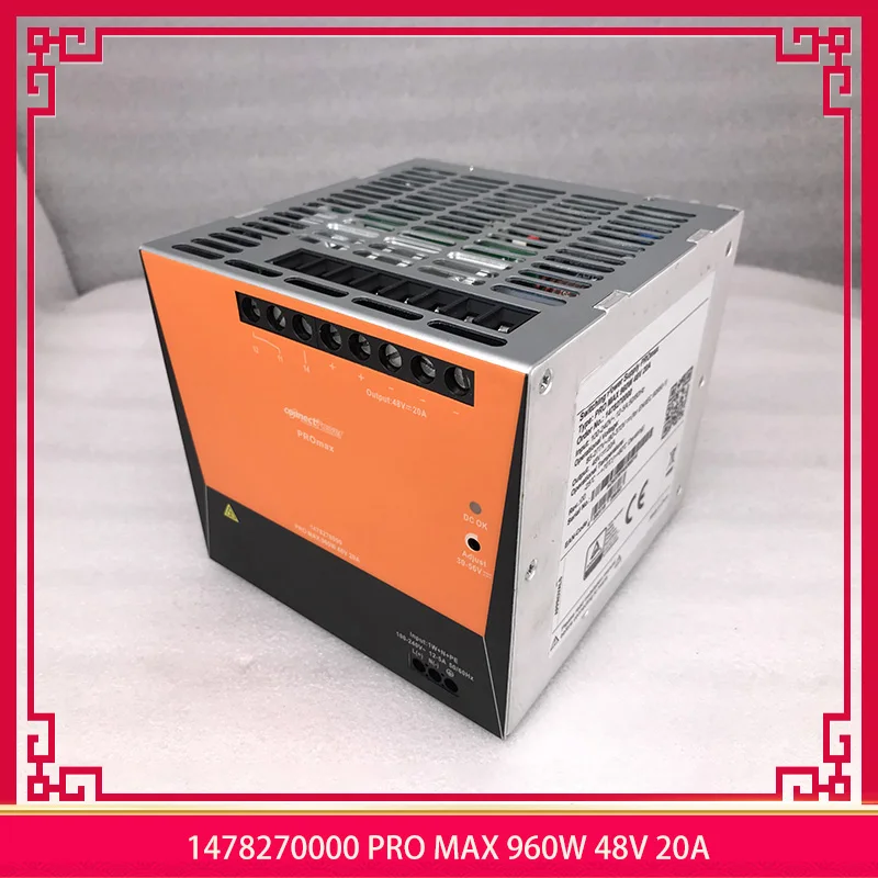 

1478270000 PRO MAX 960W 48V 20A for Weidmüller DIN Rail Switching Power Supply Single Phase High Quality Fully Tested Fast Ship