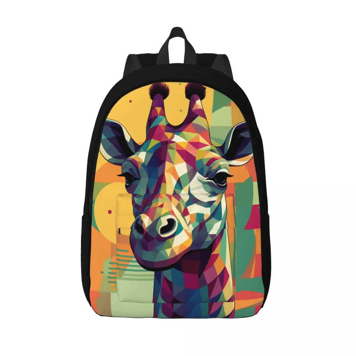 

Giraffe Canvas Backpacks Graffiti Breathable Sweet Backpack School Bags