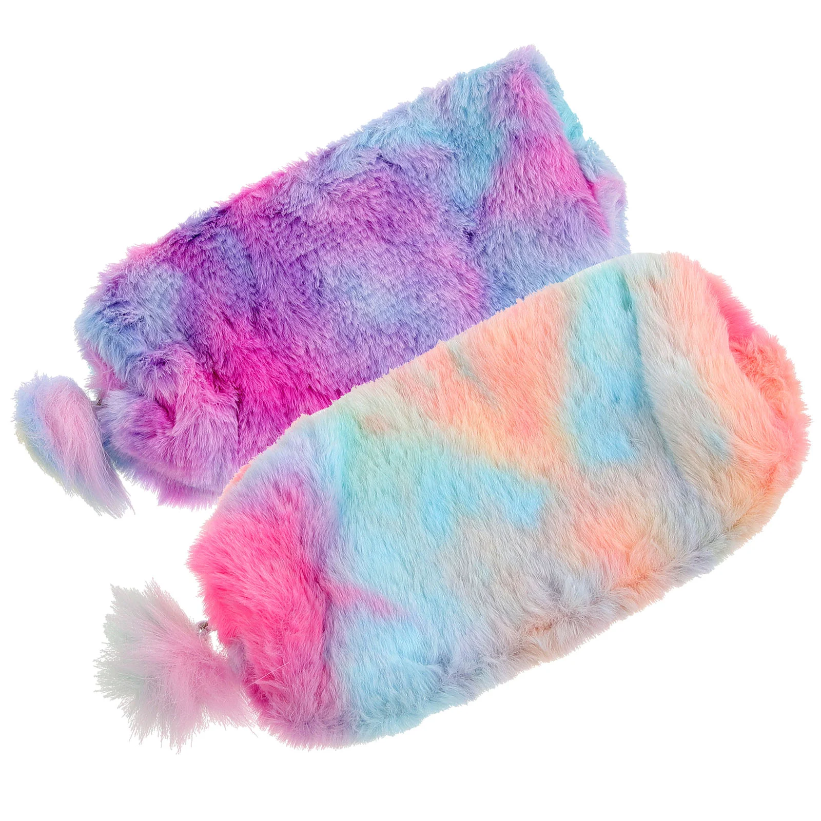 

2Pcs Plush Bag Decorative Pen Bag Portable Pen Organizer Colored Stationery Bag Pen Pouch