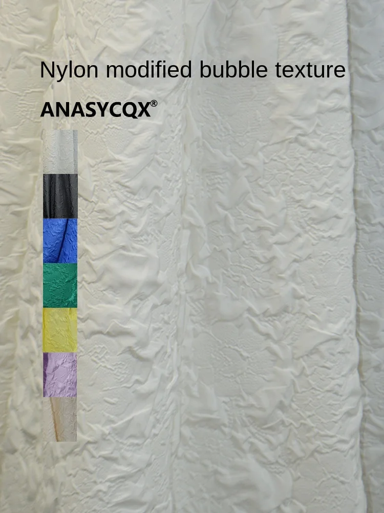 

Bubble Pleated Fabric Composite Jacket Down Jacket Designer Wholesale Cloth for Diy Apparel Sewing Meters Nylon Material