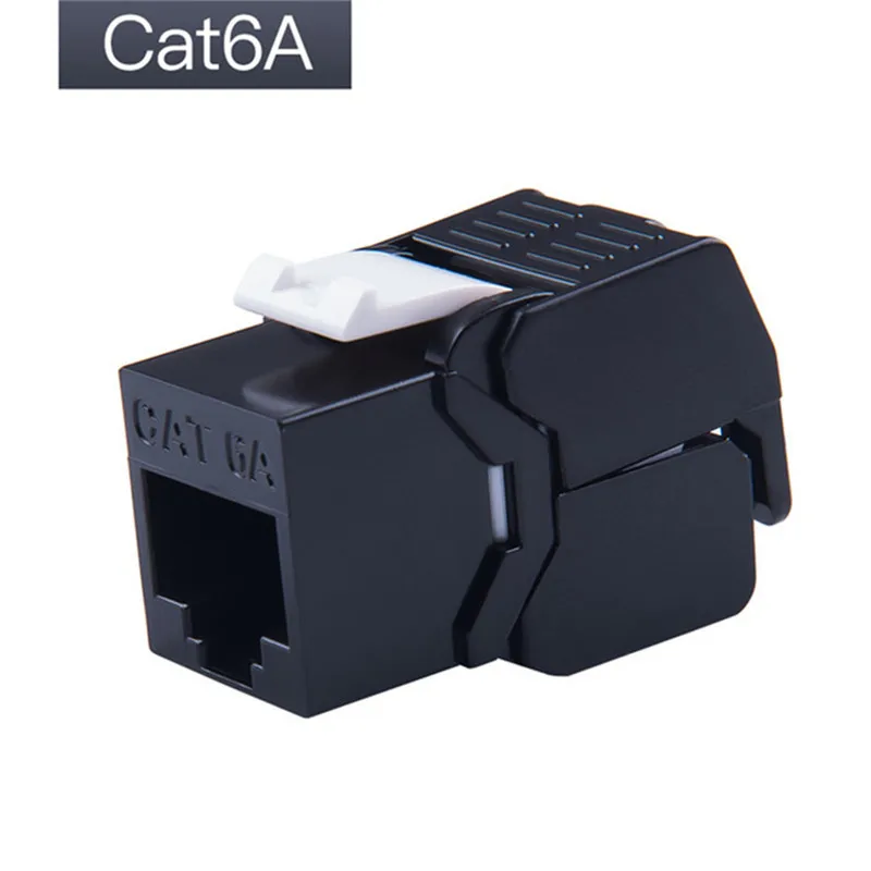 Разъем 10G RJ45 Cat6a Keystone Ethernet Jack Cat 6a штекер с позолоченными контактами кабель 23-26AWG 15u |