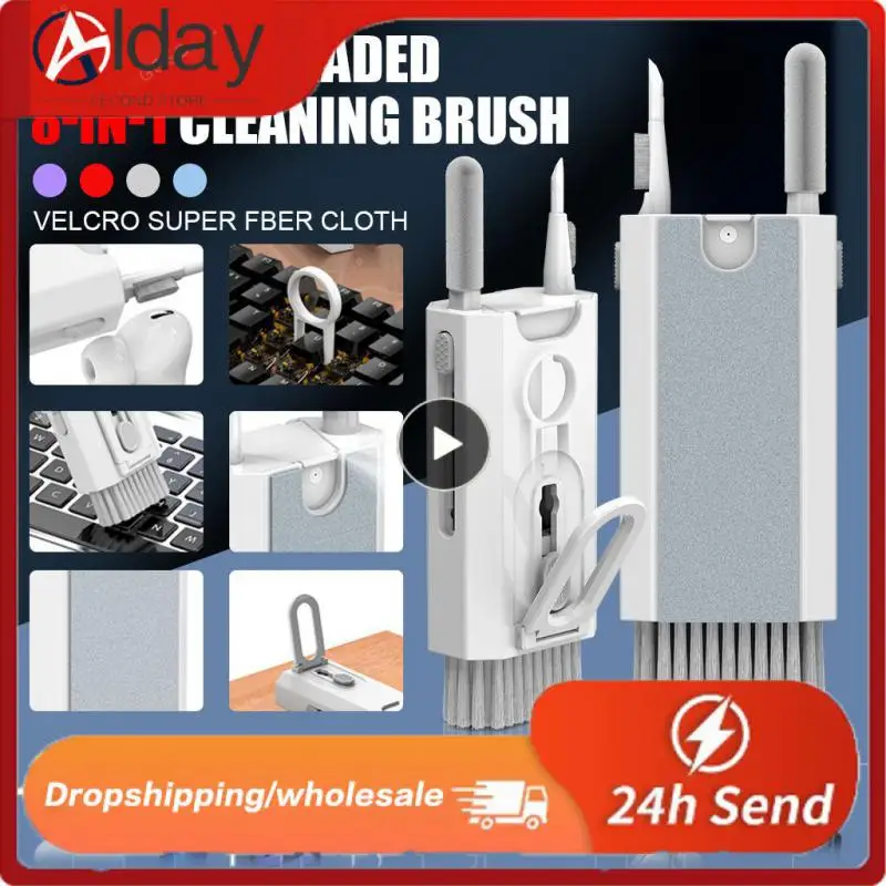 

Soft Brush Keyboard Cleaning Kit Split Type Convenient And Labor-saving Headphone Cleaning Kit Multifunction Double Head Set
