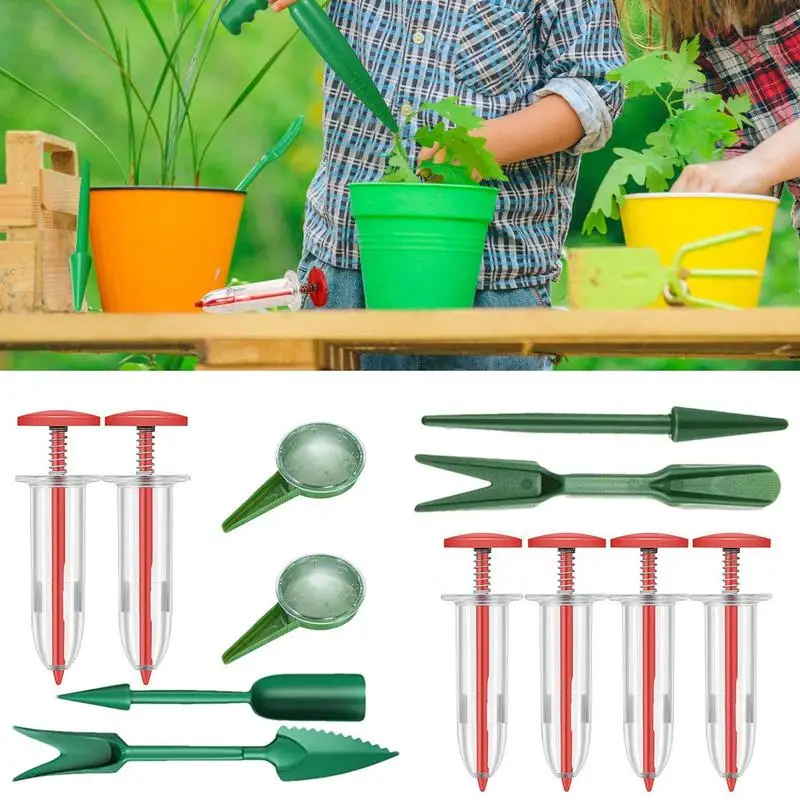 

6 Pieces Mini Sowing Seed Dispenser Manual Sower Seed Spreader Handheld Garden Precision Seeding Fertilizer Planter For Lawnyard