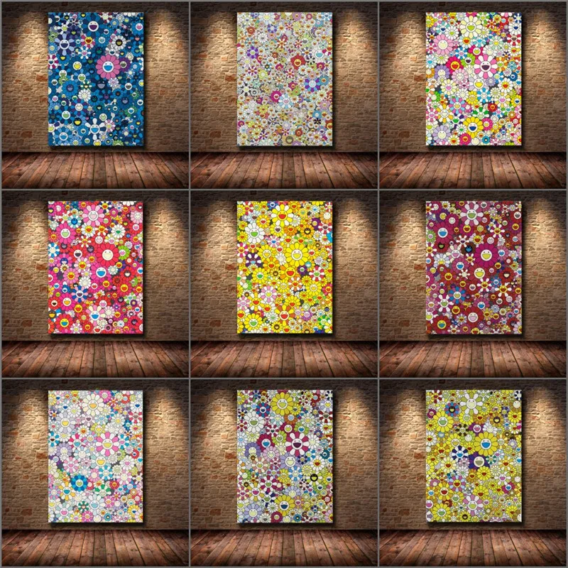 

Artistic Creativity Yellow Smiling Face Sunflower Canvas Painting Posters and Prints Wall Art Picture for Living Room Decor