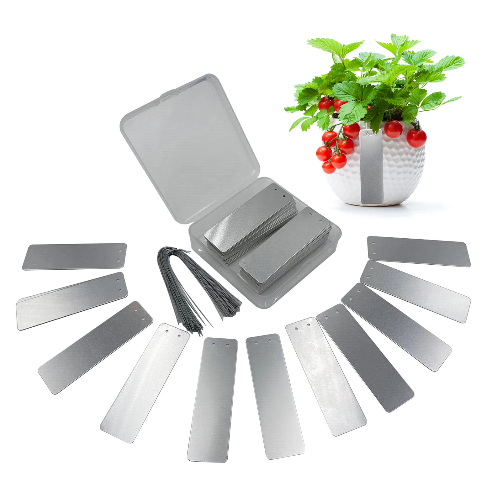 

100PCS Metal Foil Tags Durable And Portable Waterproof Aluminum Plant Tags Metal Plant Labels Solid Stamping Tags For Marking