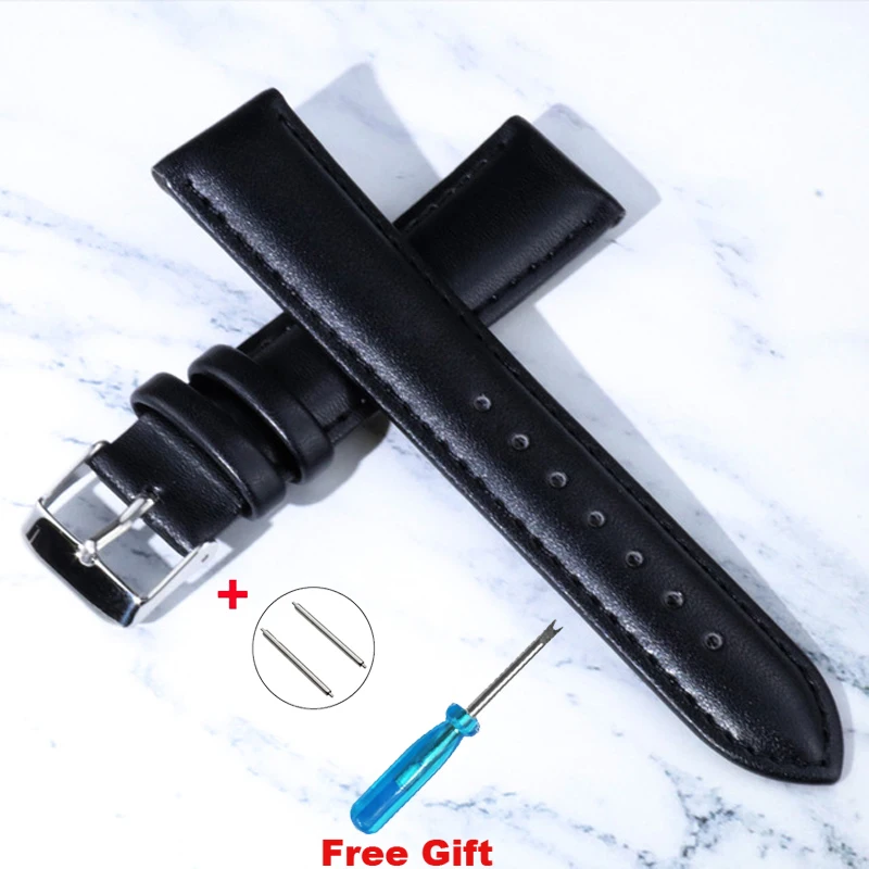 Ремешок из натуральной кожи для мужских и женских наручных часов красный браслет