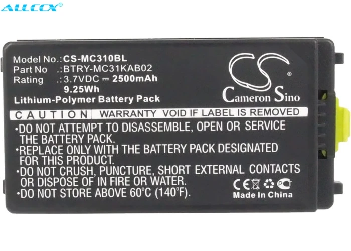 

Cameron Sino 2500mAh Battery for Zebra MC3100, MC3190, MC3190G, For Symbol MC30X0 Laser,MC3200,MC70,MC7004,MC75,MC75A,MC9097