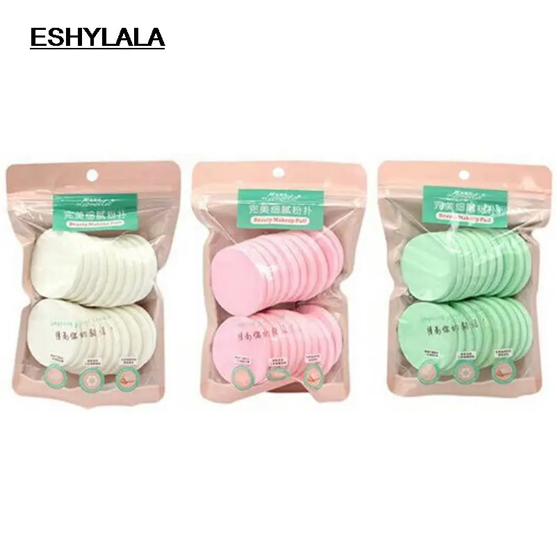 

ESHYLALA 20pcs Face Round Makeup Remover Tool Soft Facial Wash Puff Cleanser Comfortable Sponge Spa Exfoliating Face Care Tool