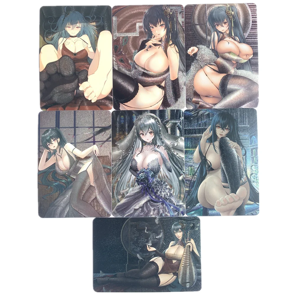 

7 шт./компл. ACG Taiho аниме форма карточка хобби аниме карточка сексуальная обнаженная игрушка карточка джентльмена