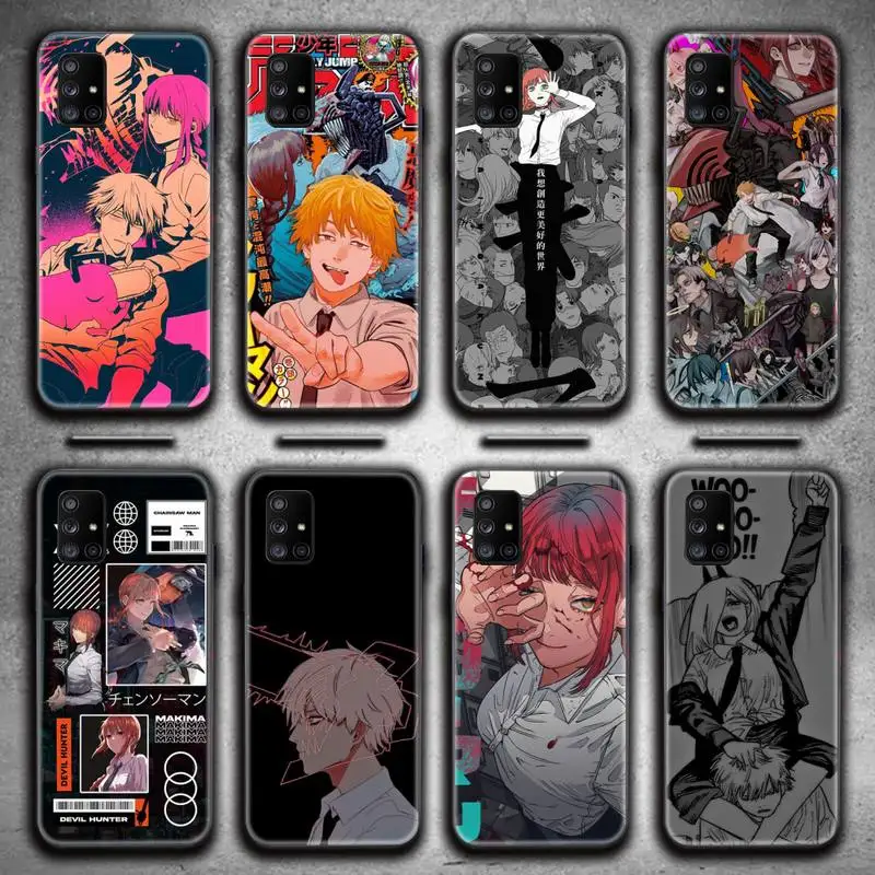 

Japan Cartoon Anime Chainsaw Man Phone Case For Samsung Galaxy A52 A21S A02S A12 A31 A81 A10 A30 A32 A50 A80 A71 A51 5G