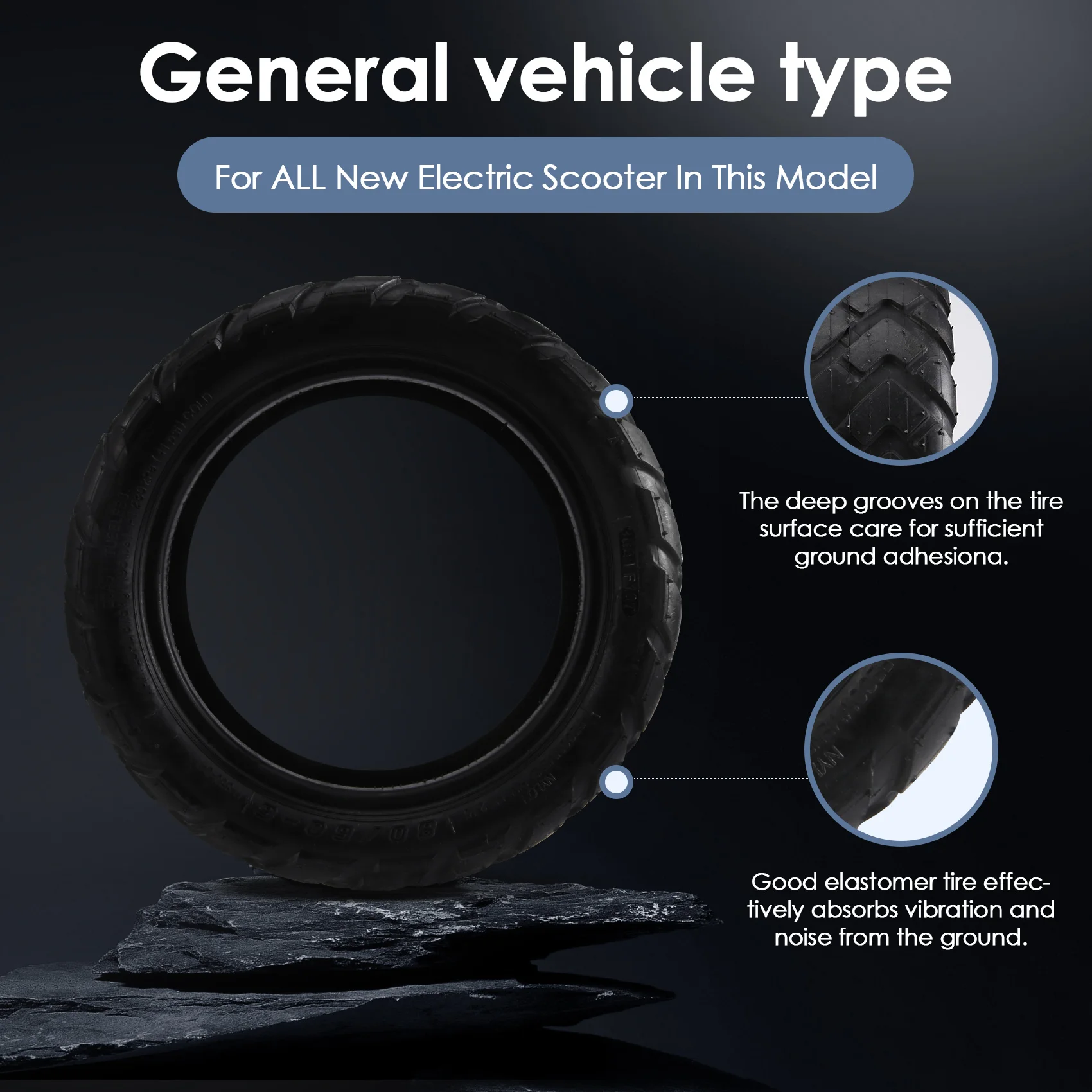 80/60-6 шины бескамерные для скутера износостойкие нового электрического мини-КиБ