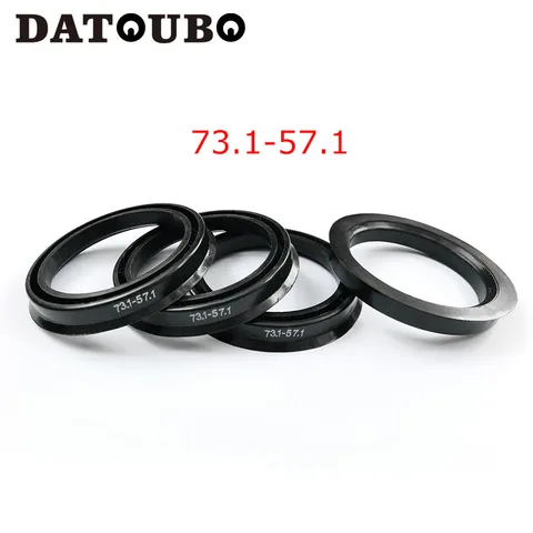 DATOUBO 4 шт./лот, автомобильное колесо из черного пластика 73,1-57,1 мм, центральное кольцо ступицы 73,1-56,1 мм, автомобильные аксессуары. Розничная цена.