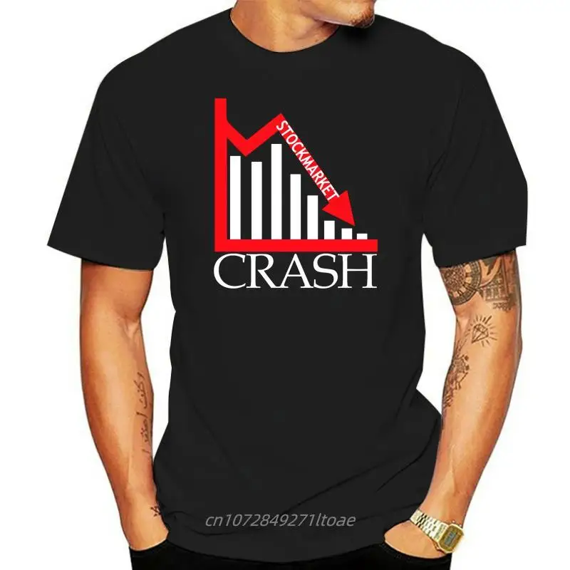 

stockmarket stocks market crash crisis t shirt men Designing 100% cotton round Neck slim Sunlight Humor Spring Pattern tshirt