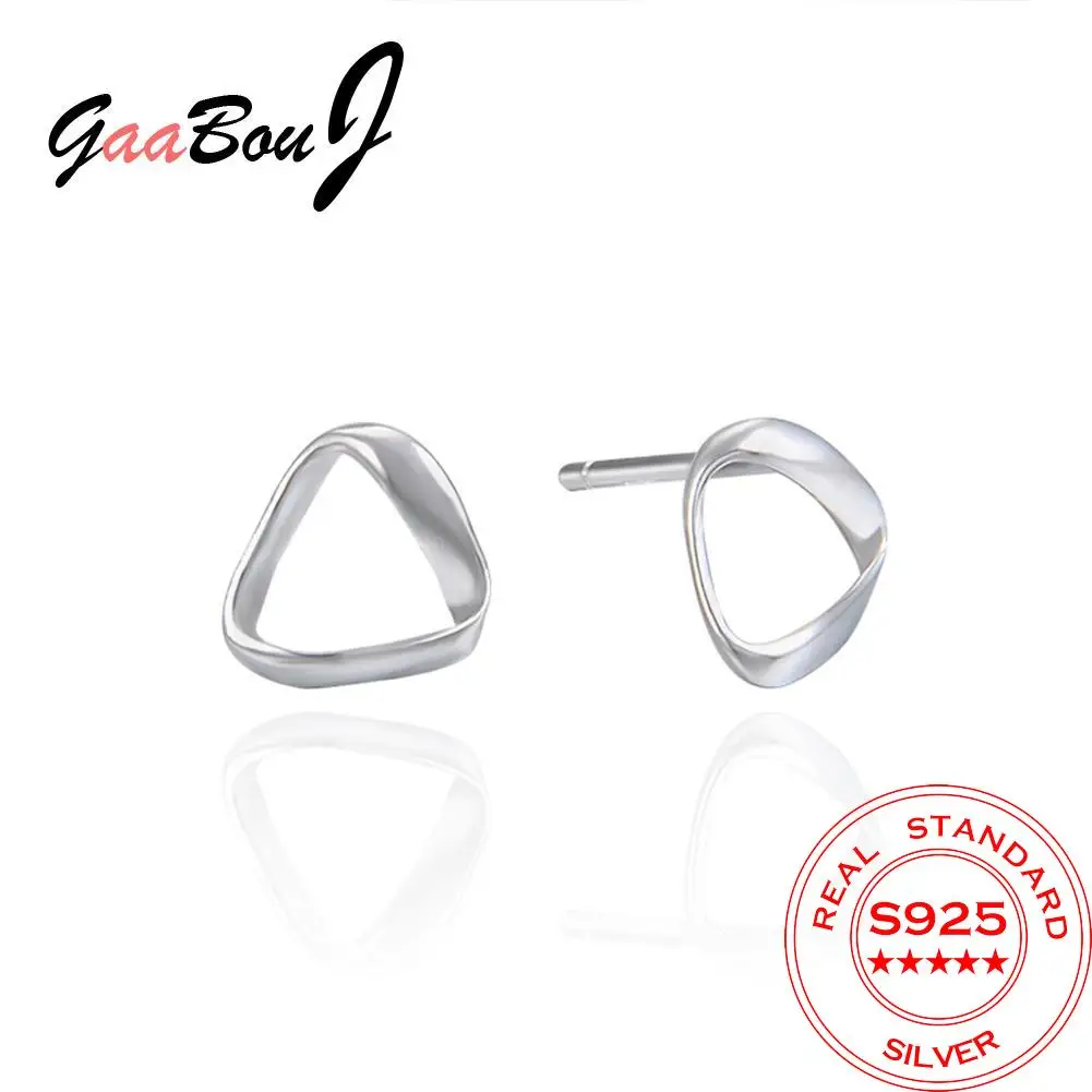 

Geometry Helix Triangle Earrings Charms 925 Sterling Silver Accessories For Jewelry Fashion Small Earrings