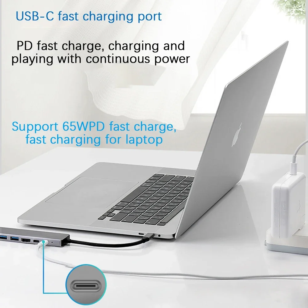 Док-станция 8 в 1 для ноутбука с портом USB C и поддержкой 4K HDMI