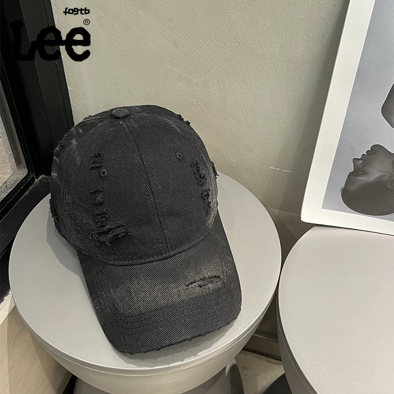 Fogtb Big Head Circumference Washed Distressed Ripped Baseball Cap Women Spring and Summer Sun Protection Shade All-M... |