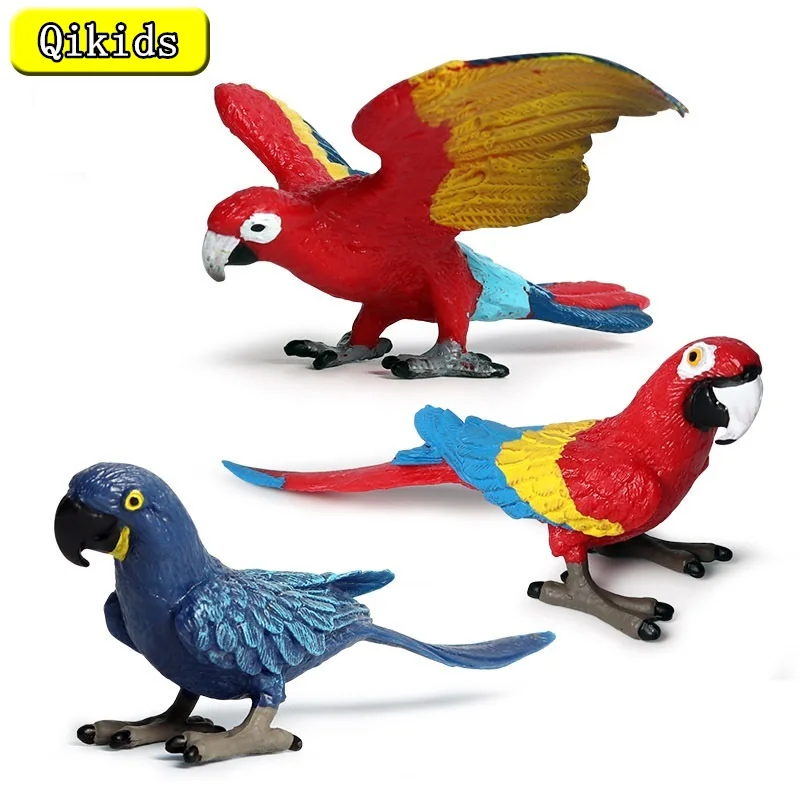 

Simulation Mini Parrot Bird Figure Animal Model Figurine Home Decor Miniature Fairy Garden Decoration Accessories Modern Statue