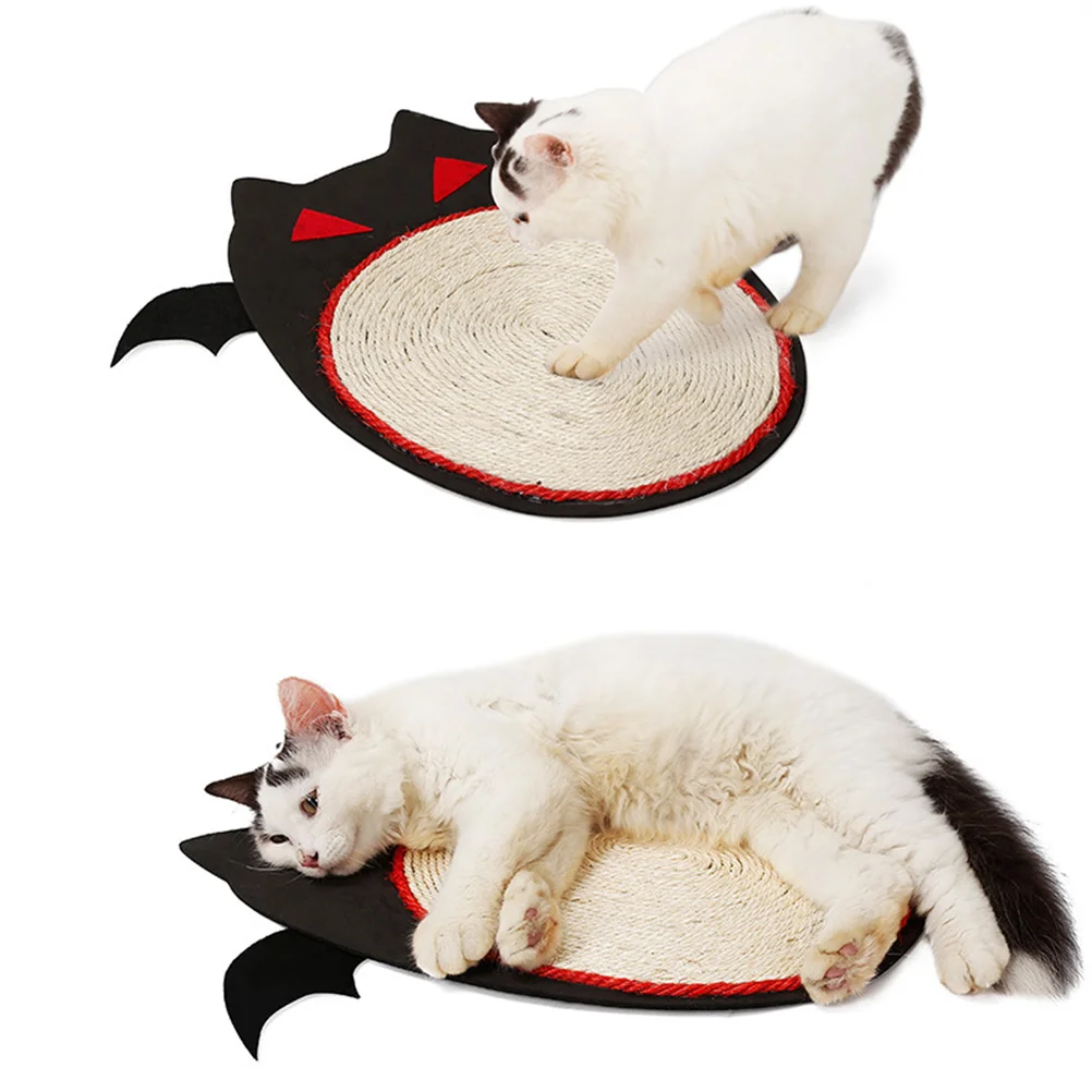 

Cat Sisal Rug Kitten Scratching Mat Bat Shaped Cat Sisal Carpet Grinding Claws Cushion Cat Supplies Carpets Sofa