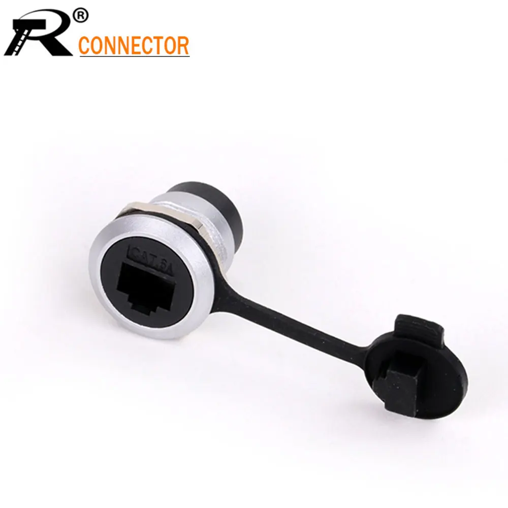 

1 шт. высокочастотный водонепроницаемый сетевой адаптер RJ45 авиационный разъем Cat6A гнездовой разъем Панель Крепление Ethernet сеть IP67